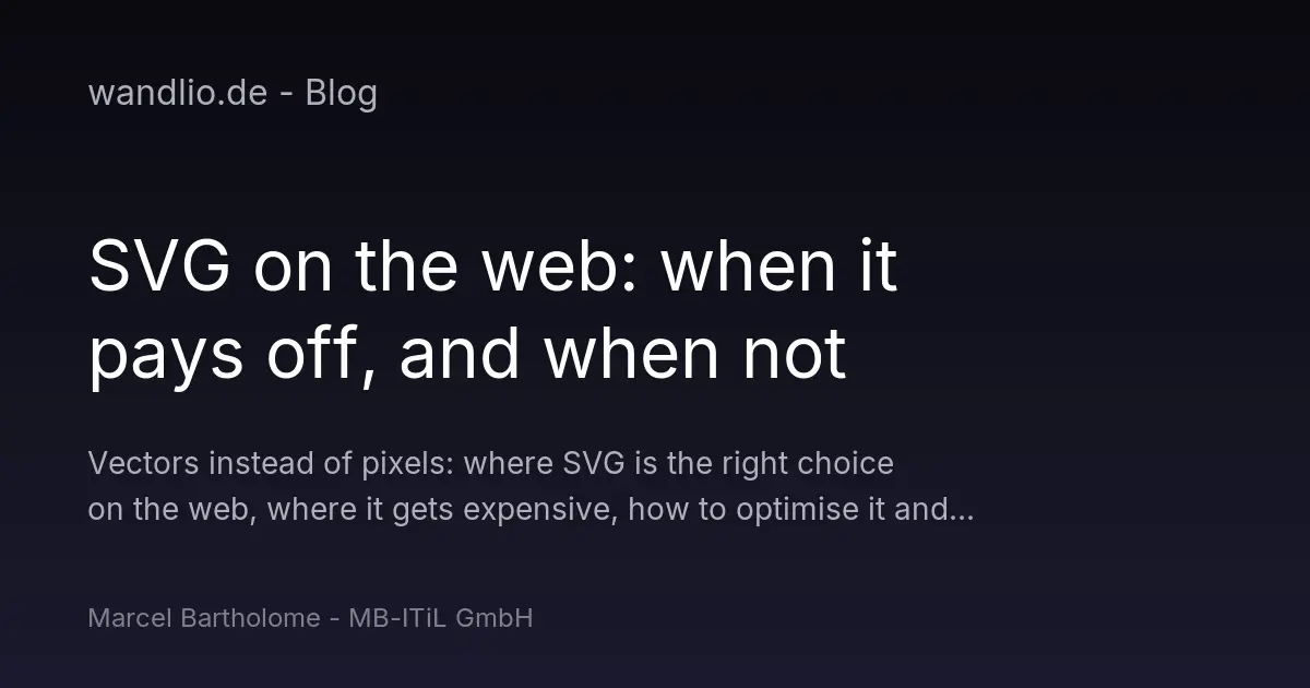 SVG on the web: when it pays off, and when not